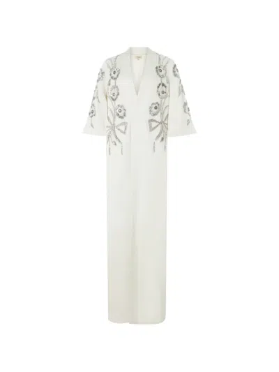 Temperley London Lana Sequin-embellished Kimono In Neutral