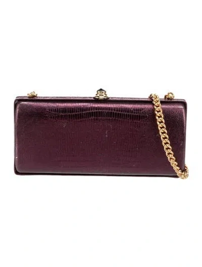 Pre-owned Temperley London Leather Evening Bag In Purple