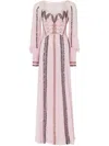Temperley London Long-sleeve Maxi Dress In Pink