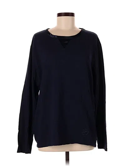 Pre-owned Temperley London Long Sleeve Top Blue Crew Neck Tops
