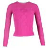 Temperley London Long Sleeve Top In Pink Cotton In Pink