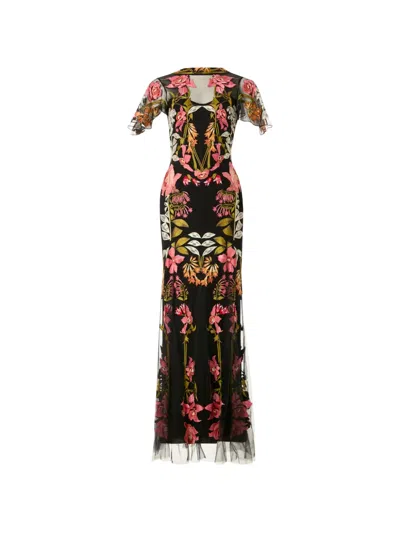 Temperley London Lucille Embroidered Dress In Black