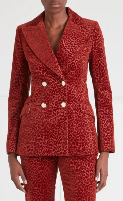 TEMPERLEY LONDON TEMPERLEY LONDON LYNX VELVET DOUBLE BREASTED JACKET