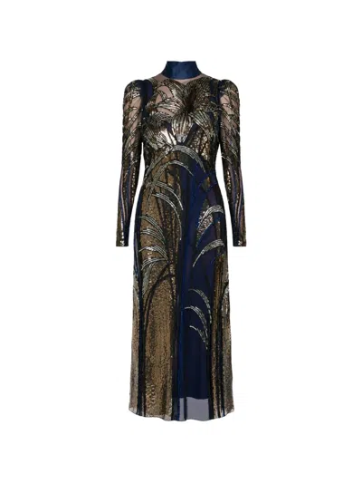 Temperley London Marianna Sequin-embellished Maxi Dress In Black