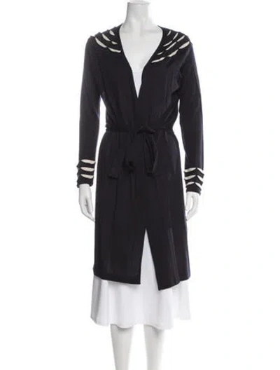 Pre-owned Temperley London Merino Wool Striped Sweater W/ Tags In Black