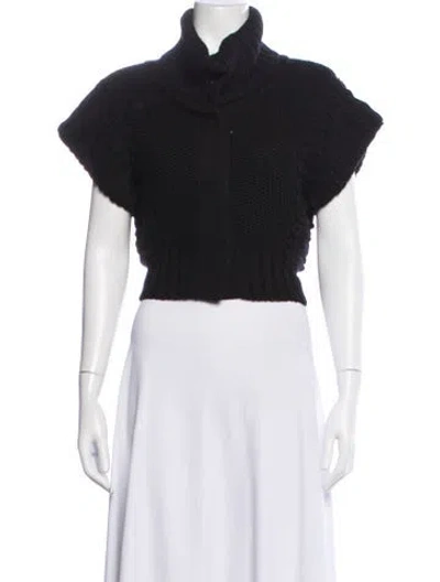 Pre-owned Temperley London Merino Wool Turtleneck Sweater In Blue