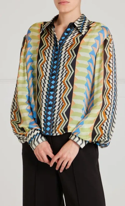 Temperley London Meryl Shirt In Blue