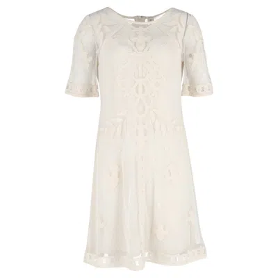 Temperley London Mesh Knee Length Dress In White Polyester