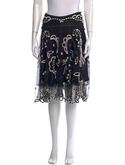 Pre-owned Temperley London Mesh Midi Length Skirt In Black
