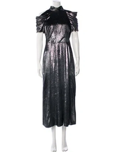 Pre-owned Temperley London Mock Neck Long Dress W/ Tags In Multi
