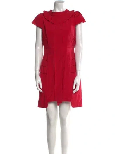 Pre-owned Temperley London Mock Neck Mini Dress In Multi