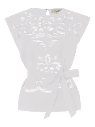 Temperley London Nelle Top In White