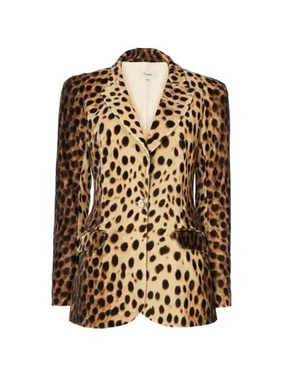Temperley London Nemera Leopard-print Single-breasted Blazer In Animal Print