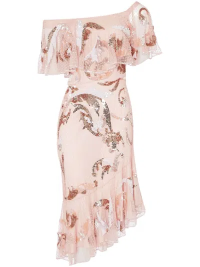 Temperley London Novella Midi Dress In Pink
