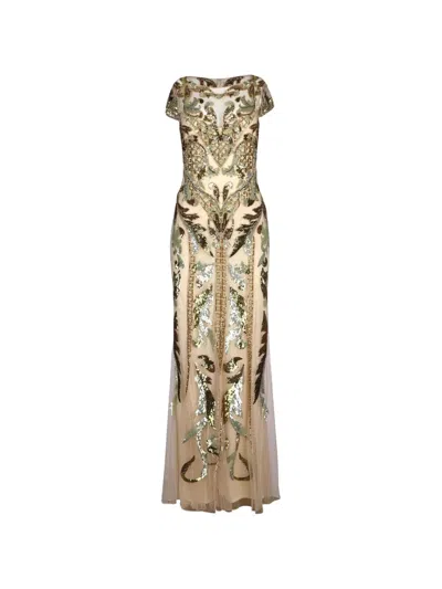 Temperley London Novella Sequin-embellished Maxi Dress In Neutral