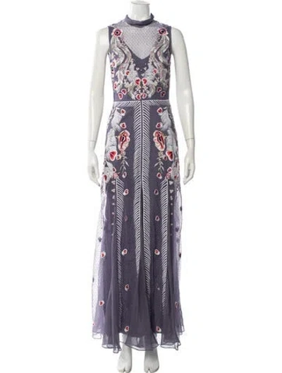 Pre-owned Temperley London Nylon Long Dress In Purple