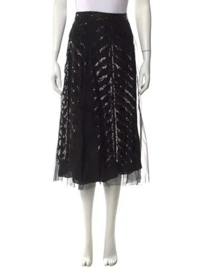 Pre-owned Temperley London Nylon Midi Length Skirt In Black