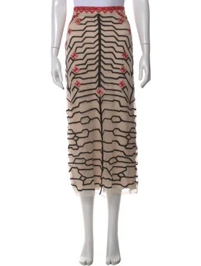 Pre-owned Temperley London Nylon Midi Length Skirt In Multi