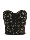 Temperley London Oberon Stud-embellished Corset Top In Black