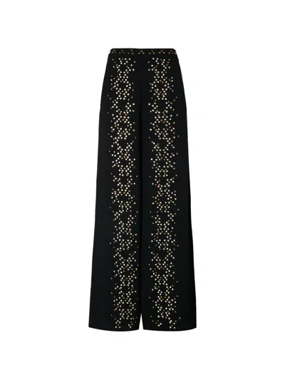 Temperley London Oberon Stud-embellished Palazzo Pants In Black