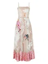 Temperley London Maxikleid Mit Blumenstickerei In Pink