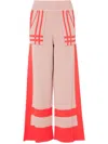 Temperley London Orelie Knit Trousers In 红色