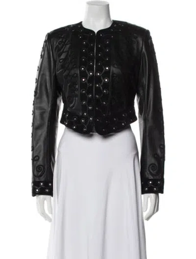 Pre-owned Temperley London Patterned Jacket W/ Tags In Black
