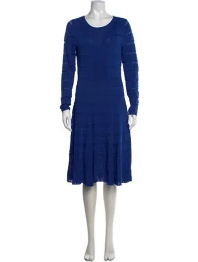 Pre-owned Temperley London Patterned Midi Length Dress In Blue