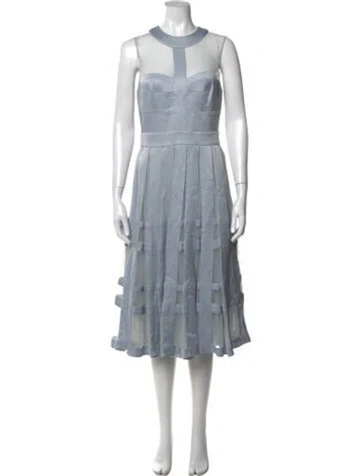 Pre-owned Temperley London Patterned Midi Length Dress In Blue