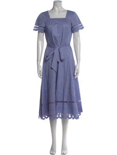 Pre-owned Temperley London Patterned Midi Length Dress In Purple
