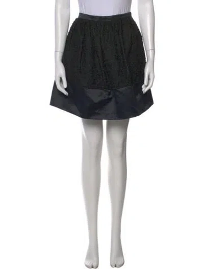 Pre-owned Temperley London Patterned Mini Skirt In Black