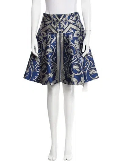 Pre-owned Temperley London Patterned Mini Skirt In Blue