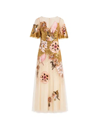 Temperley London Petal Gown In Brown