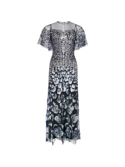 Temperley London Piper Maxi Dress In Blue
