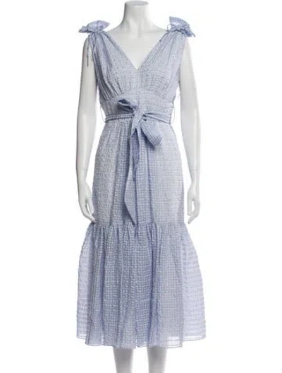 Pre-owned Temperley London Plaid Print Long Dress W/ Tags In Multi