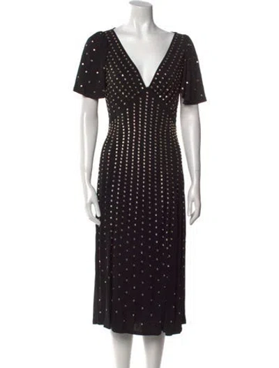 Pre-owned Temperley London Polka Dot Print Mini Dress In Black