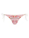 Temperley London Pomegranate Floral-print Bikini Bottom