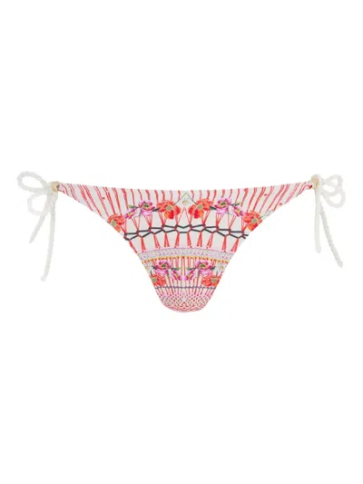 Temperley London Pomegranate Floral-print Bikini Bottom