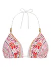 Temperley London Pomegranate Floral Triangle Bikini Top
