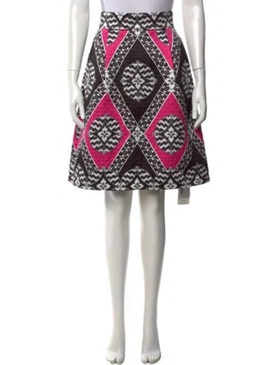 Pre-owned Temperley London Printed Knee-length Skirt In White