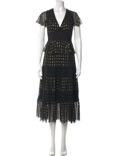 Pre-owned Temperley London Printed Long Dress In Multi