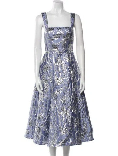Pre-owned Temperley London Printed Midi Length Dress In Blue