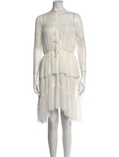 Pre-owned Temperley London Printed Midi Length Dress In White