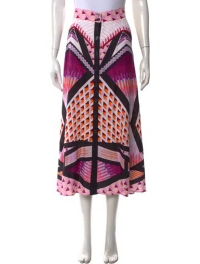 Pre-owned Temperley London Printed Midi Length Skirt In Purple