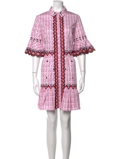 Pre-owned Temperley London Printed Mini Dress In Pink