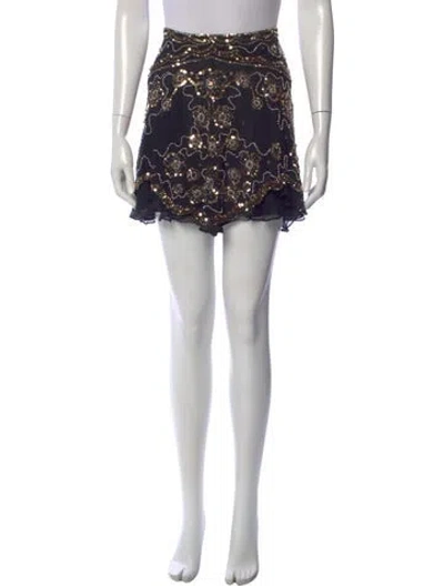 Pre-owned Temperley London Printed Mini Skirt In Blue