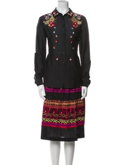 Pre-owned Temperley London Printed Skirt Set In Black