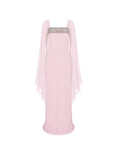 Temperley London Pyramus Crystal-embellished Dress In Pink