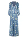 Temperley London Reina Jewel-print Dress In Blue
