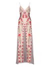 Temperley London Remi Floral-embroidered Maxi Dress In Pink